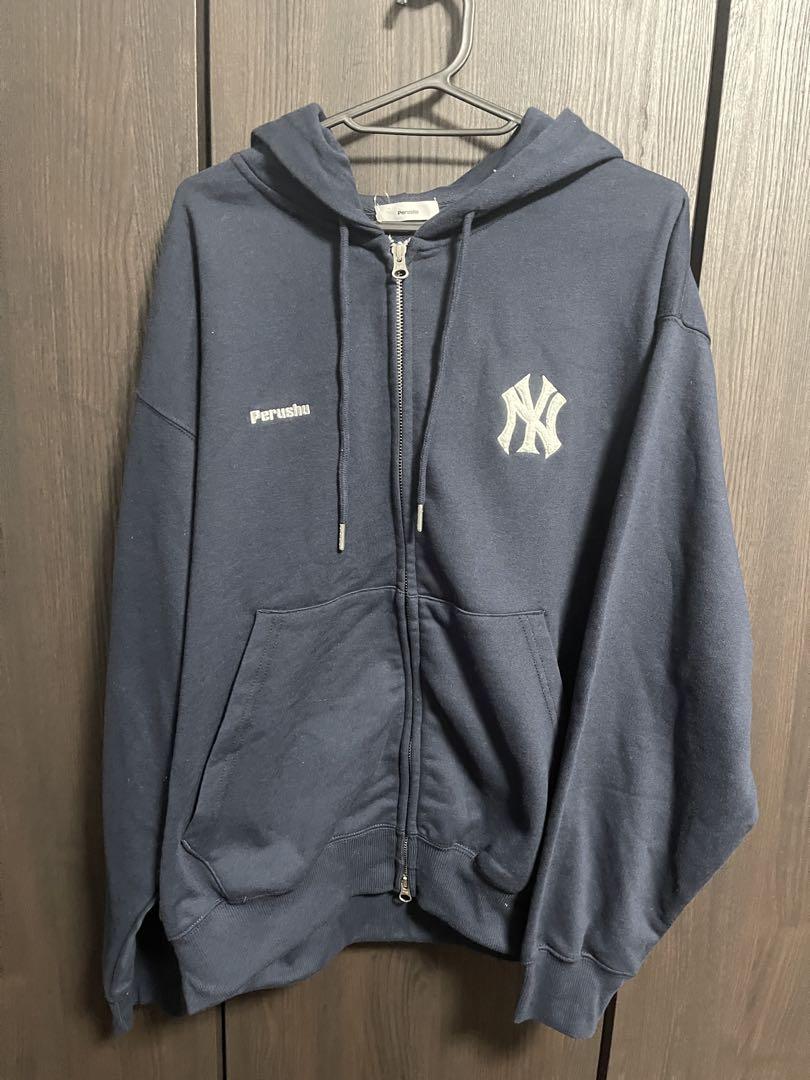【新品未使用】perushu×Yankees ダブルジップ　パーカー　M 刺繍