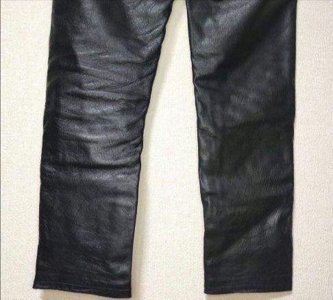 63leathers ダブルニー レザーパンツ パデット サイズ 34 USED