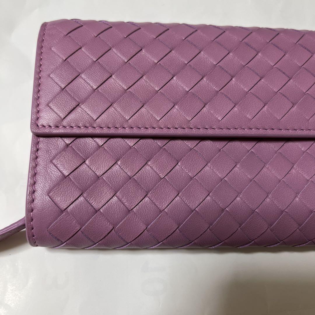 新品未使用　Bottega Veneta パープルピンク レザー 長財布