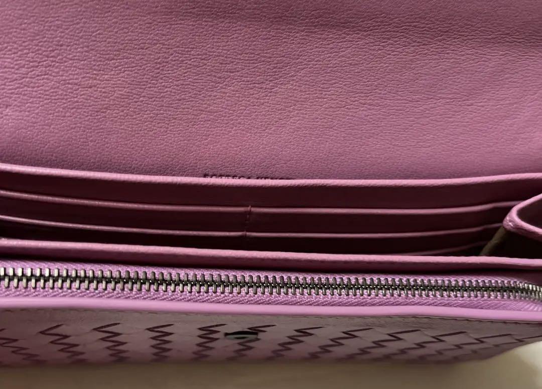新品未使用　Bottega Veneta パープルピンク レザー 長財布