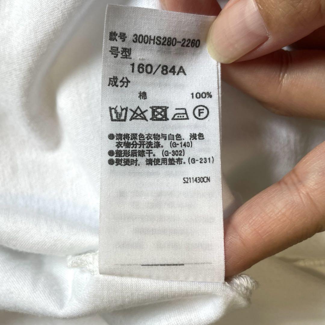 極美品【エンフォルド】変形 Tシャツ 2024SS 白 ウォッシャブル 38 綿