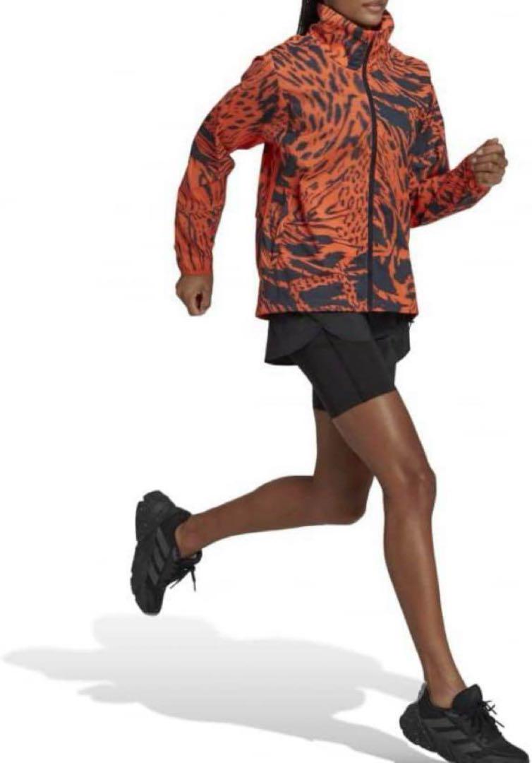 ■新品■　 adidas　Mサイズ　ファスト ランニングジャケット　トラ柄 公式 ストアスポーツ - □新品□ adidas Lサイズ ファスト