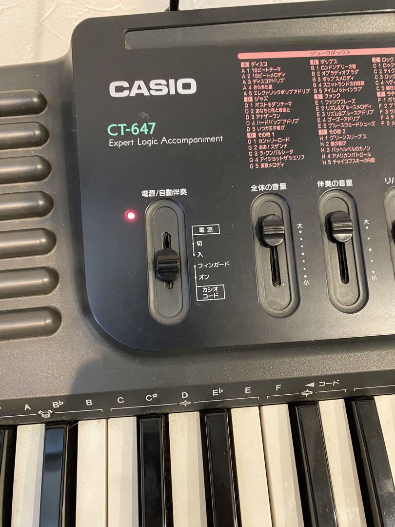 【動作確認済】カシオCT-647電子キーボード61鍵盤●ACアダプター付き