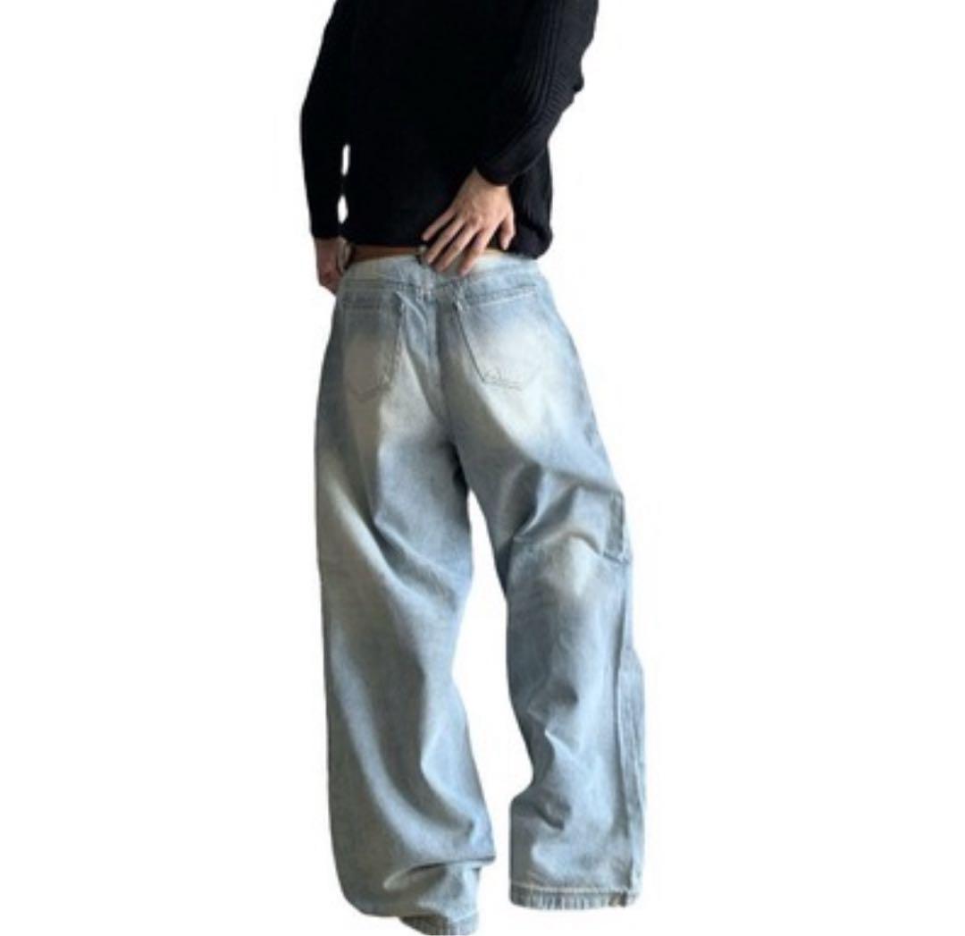 新品】 ワイドデニム menes jaded london 地底人似 M - メルカリ