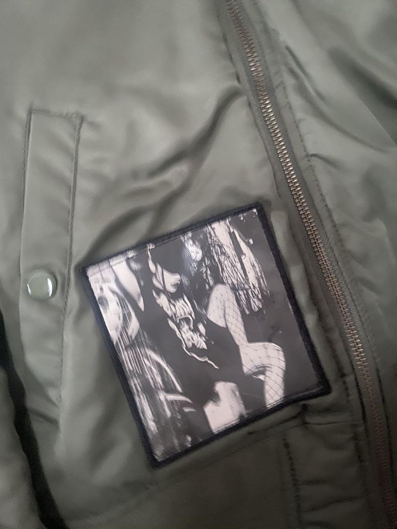 オリーブ MA-1 フライトジャケット パッチ付き - メルカリ