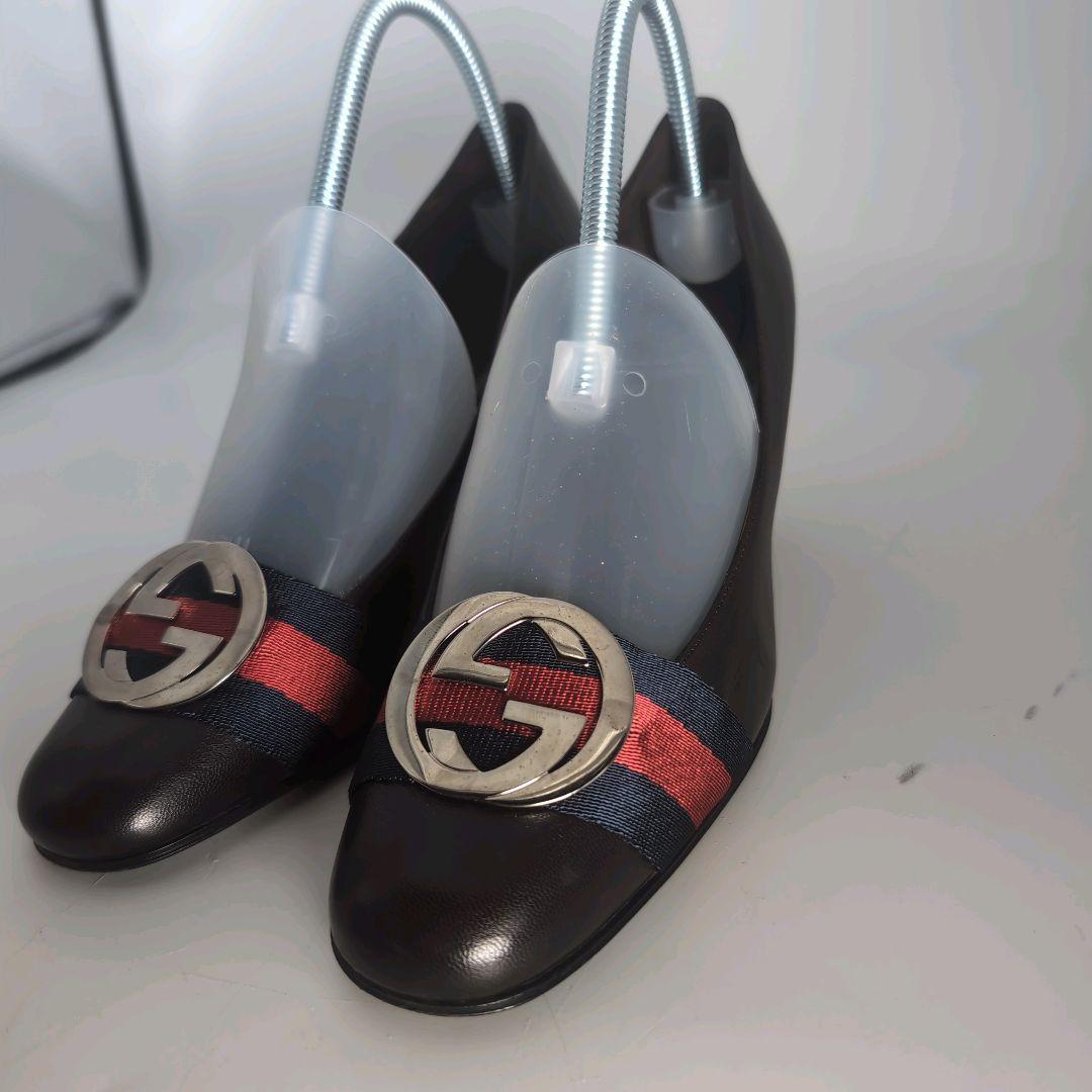 美品✨ GUCCI グッチ パンプス シェリーライン GGマーモント金具 美品✨ GUCCI グッチ パンプス シェリーライン GGマーモント金具