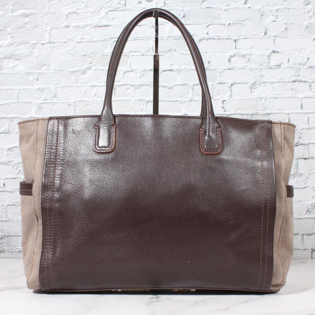 【美品】アニエスベー　agnes b トートバッグ レザー シボ革 A４収納　茶 ✨良品✨ agnes b. アニエスベー トートバッグ A4収納 レザー