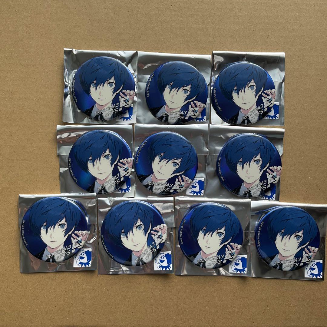 ペルソナ3 　主人公　結城理　缶バッジ　FIFS ベルベットブルー ver. ペルソナ3 P3主人公 キタロー 結城理 FiFS persona TSUTAYA