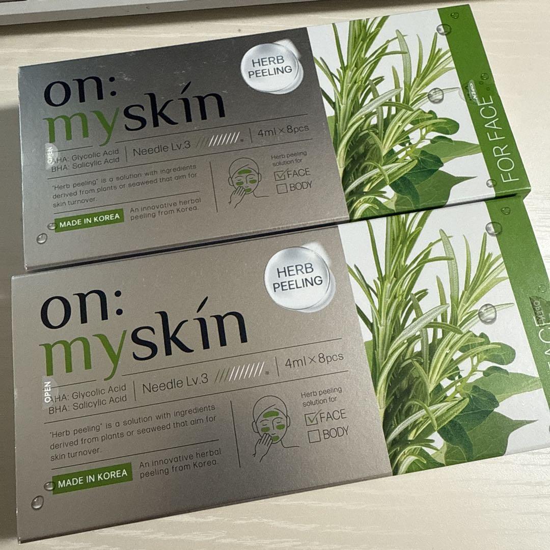 オンマイスキン　ハーブピーリングソリューション　フェイス用 Amazon | 【公式】on:myskin face用 2箱セット│自宅でハーブ
