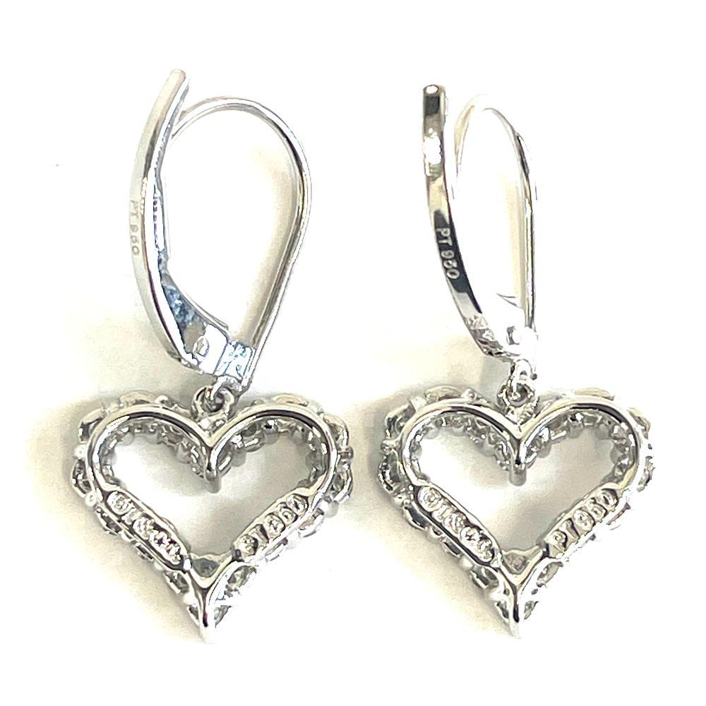 ティファニー　センチメンタルピアス　Pt950　ダイヤ0.31ct×2　3.4g