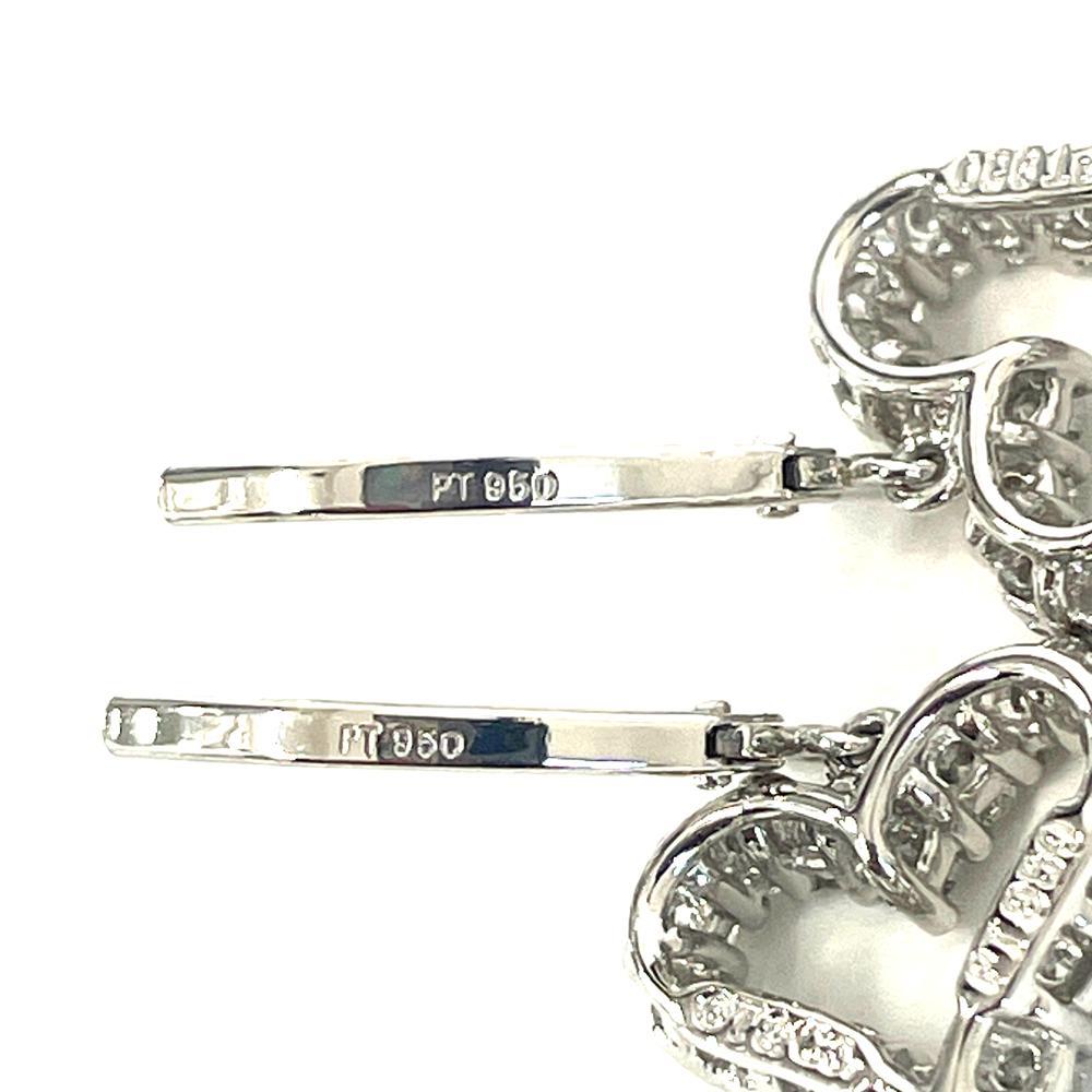 ティファニー　センチメンタルピアス　Pt950　ダイヤ0.31ct×2　3.4g