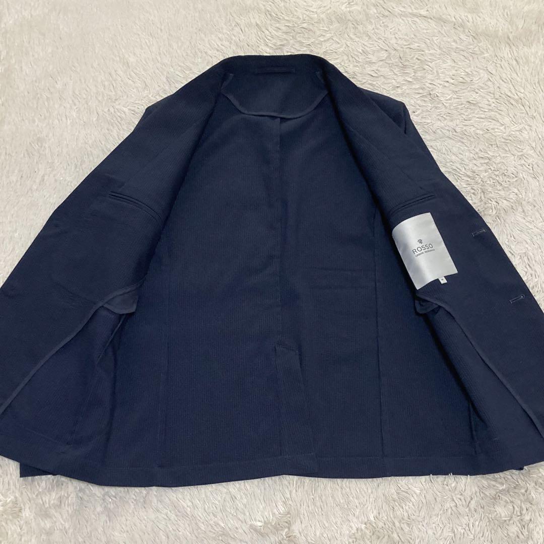 URBAN RESEARCH ROSSO シアサッカー 紺 春夏 スーツ
