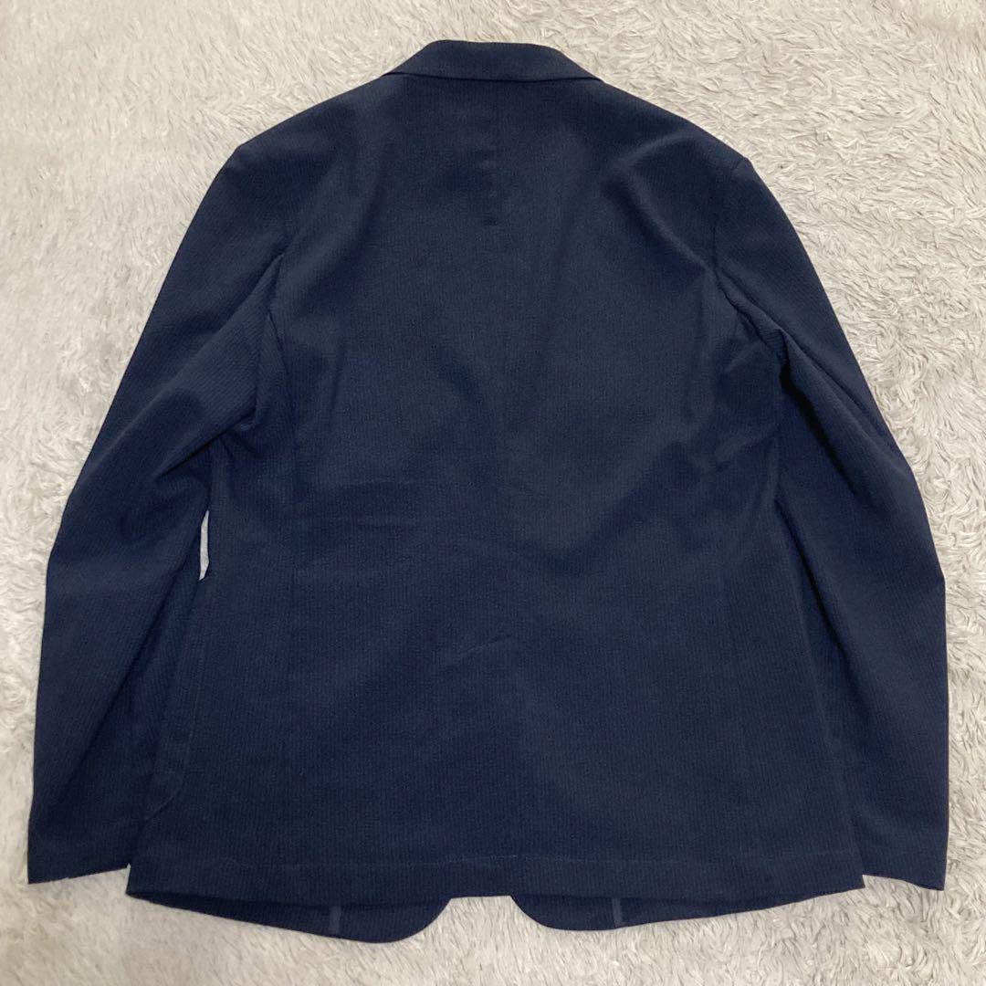 URBAN RESEARCH ROSSO シアサッカー 紺 春夏 スーツ