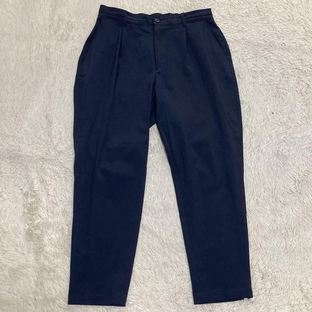 URBAN RESEARCH ROSSO シアサッカー 紺 春夏 スーツ