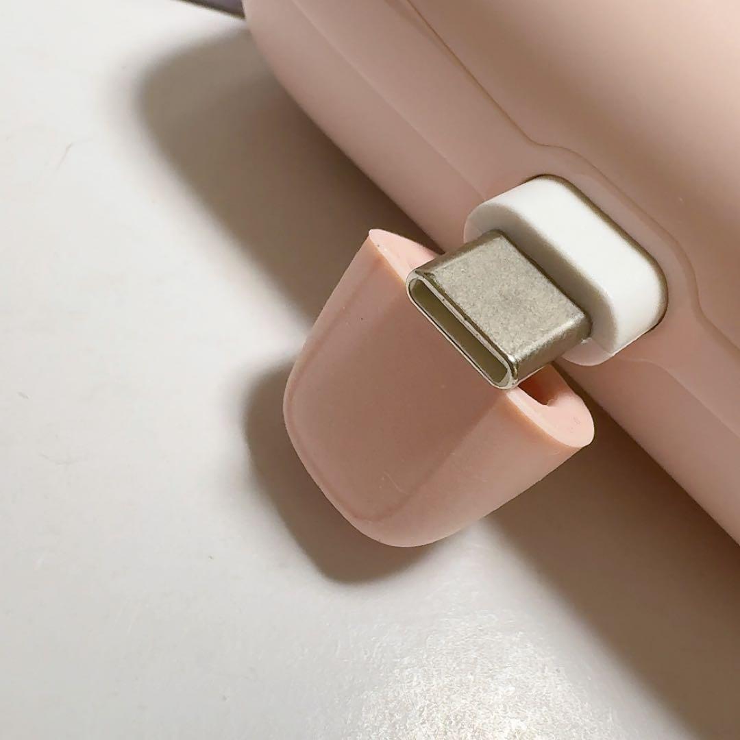 モバイルバッテリー 超軽量 小型 最大20W急速充電 Type-C ピンク