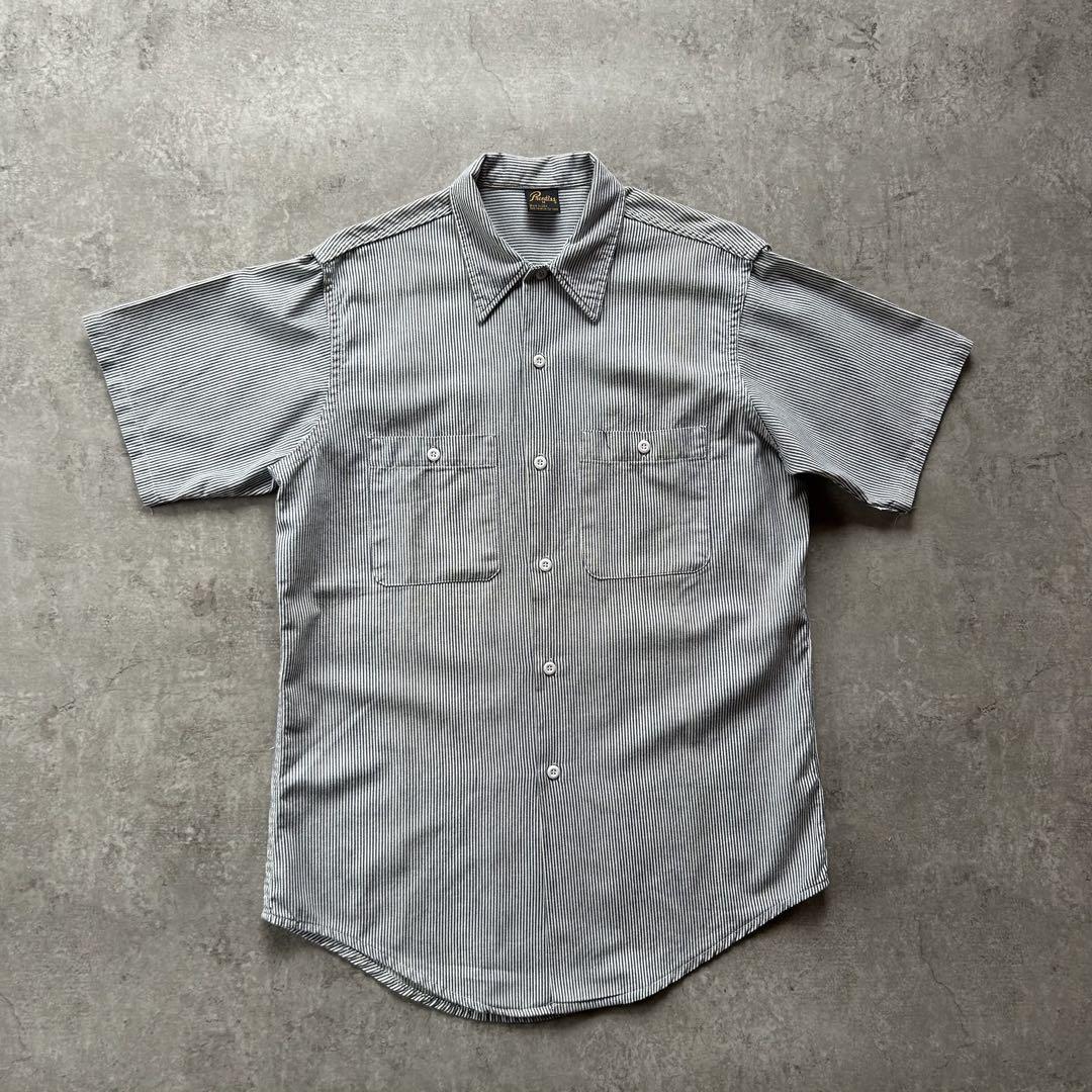 90s prentiss プレンティス 半袖ワークシャツ ヒッコリー USA製