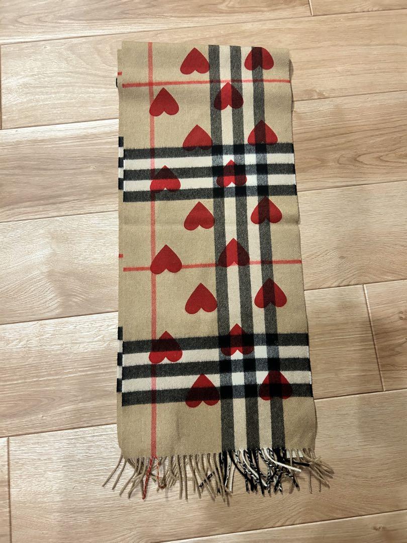 【最終価格】Burberry☆バーバリー　マフラー　ハート