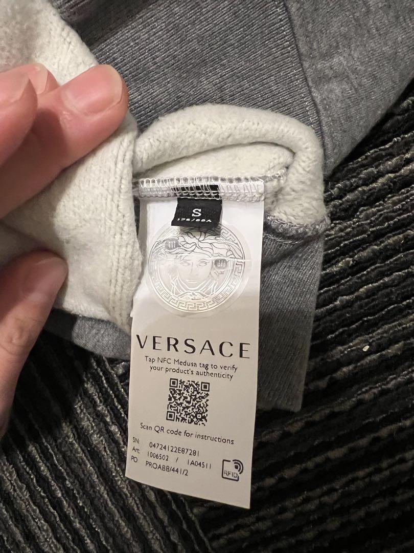 VERSACE グレー ロゴスウェット トレーナー 中古美品