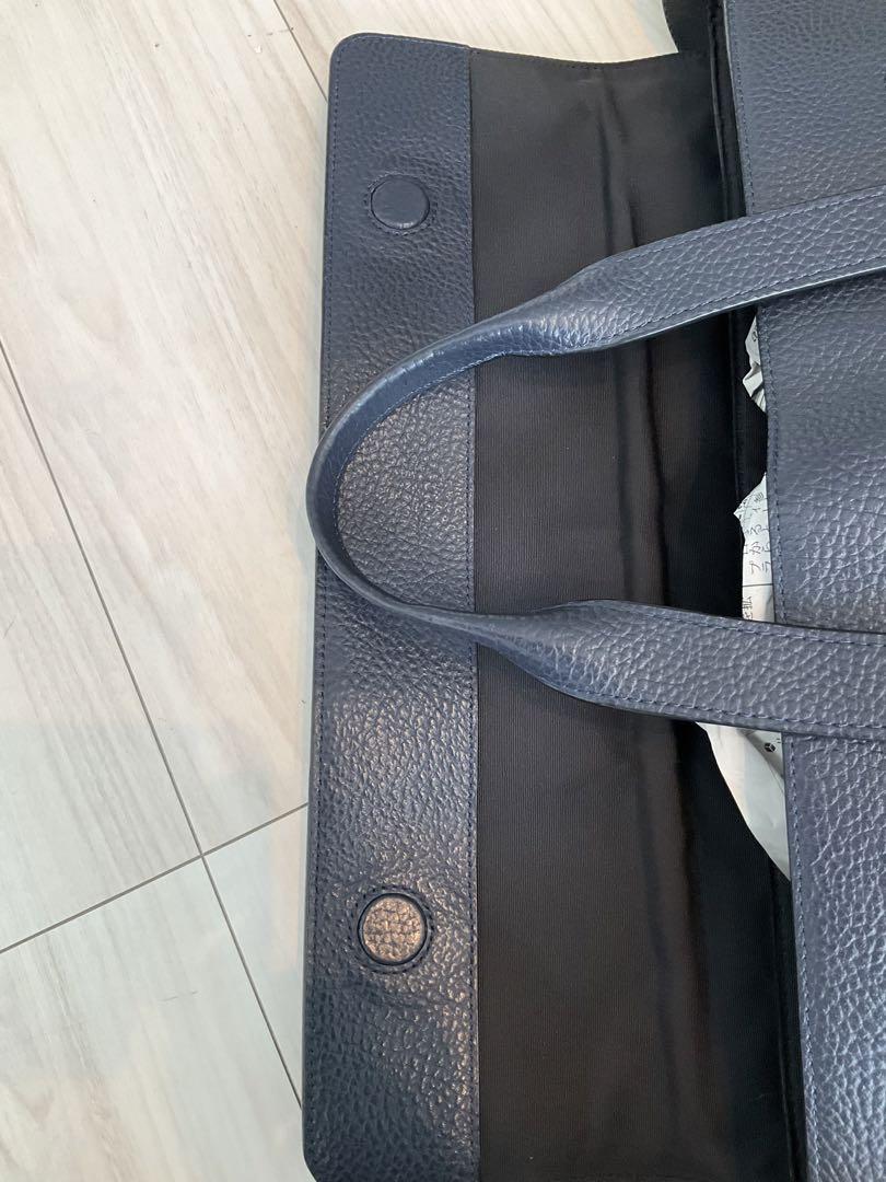 COACH ビジネスバッグ ブルーレザー美品