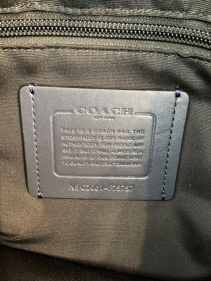 COACH ビジネスバッグ ブルーレザー美品