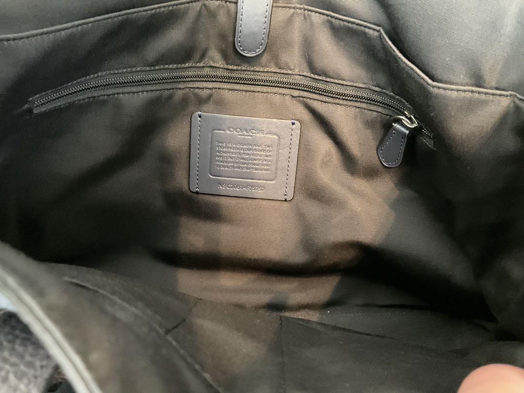 COACH ビジネスバッグ ブルーレザー美品