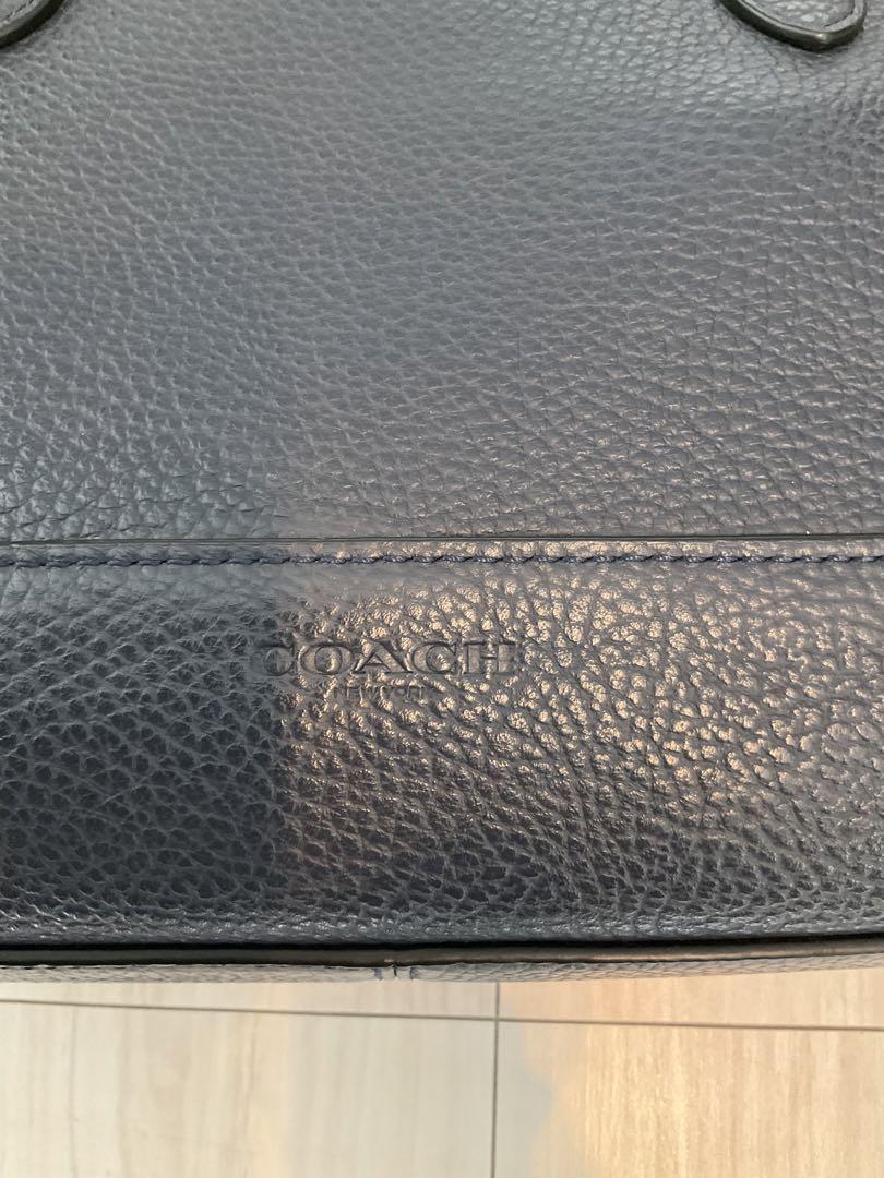 COACH ビジネスバッグ ブルーレザー美品
