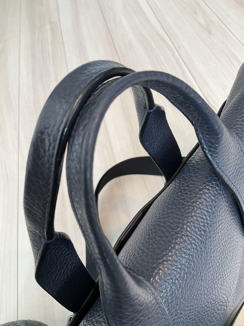 COACH ビジネスバッグ ブルーレザー美品
