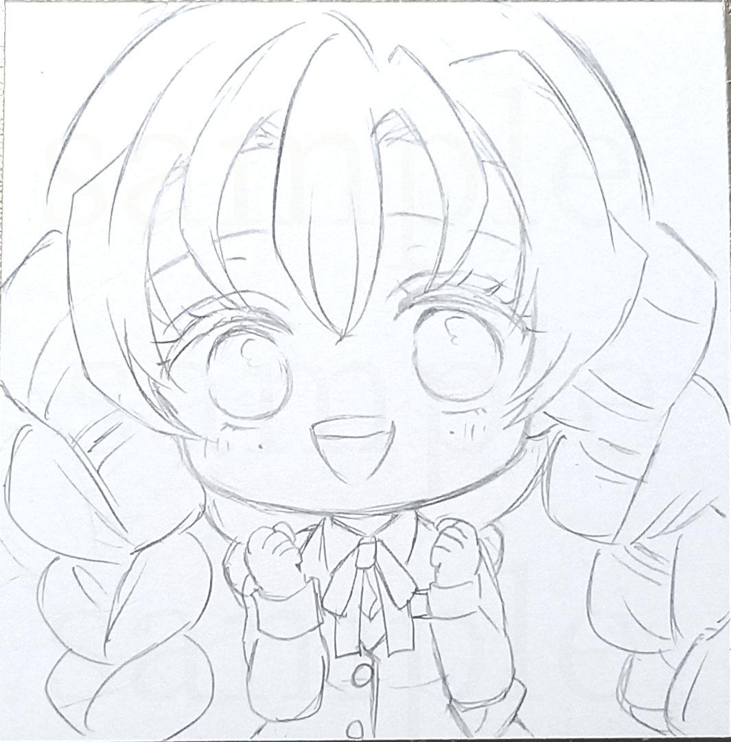 手描きイラスト◆豆色紙