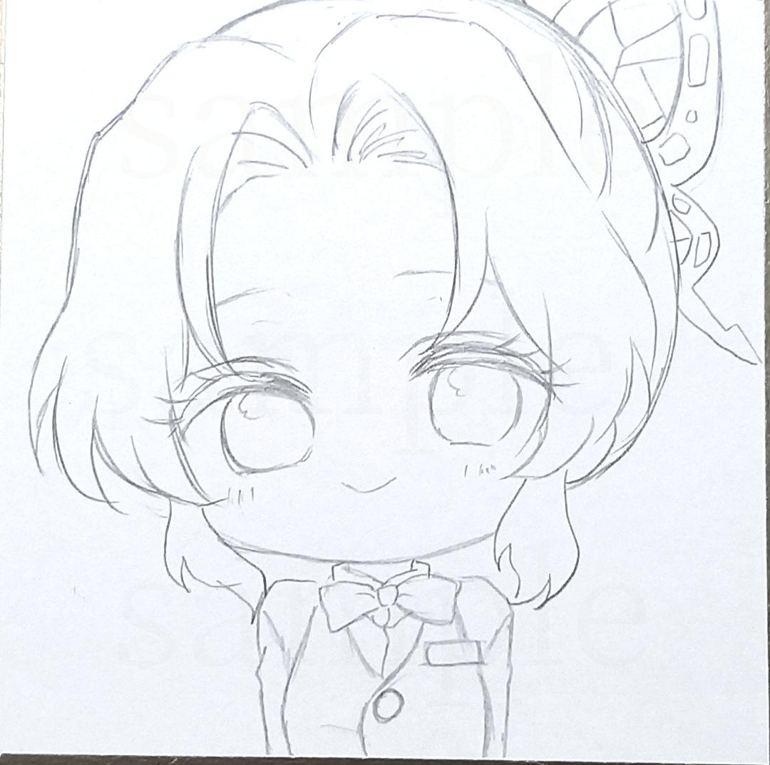 手描きイラスト◆豆色紙