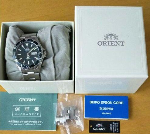 ORIENT 腕時計 MAKOⅢ グリーン サファイヤクリスタル