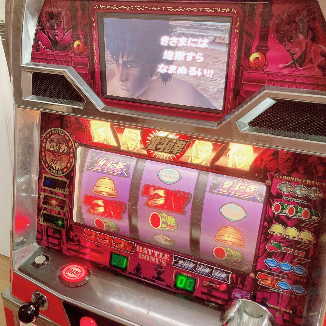 【パチスロ実機】サミー★『初代』北斗の拳【コイン不要機付】４号機・レア ・人気台 パチスロ実機】サミー☆『初代』北斗の拳【コイン不要機付】4
