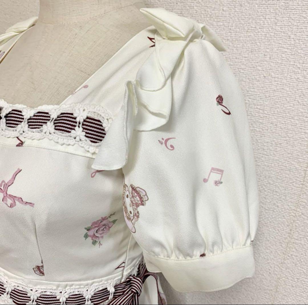 希少品 LIZLISA リズメロ マイメロ コラボ ワンピース ピアノ柄 半袖