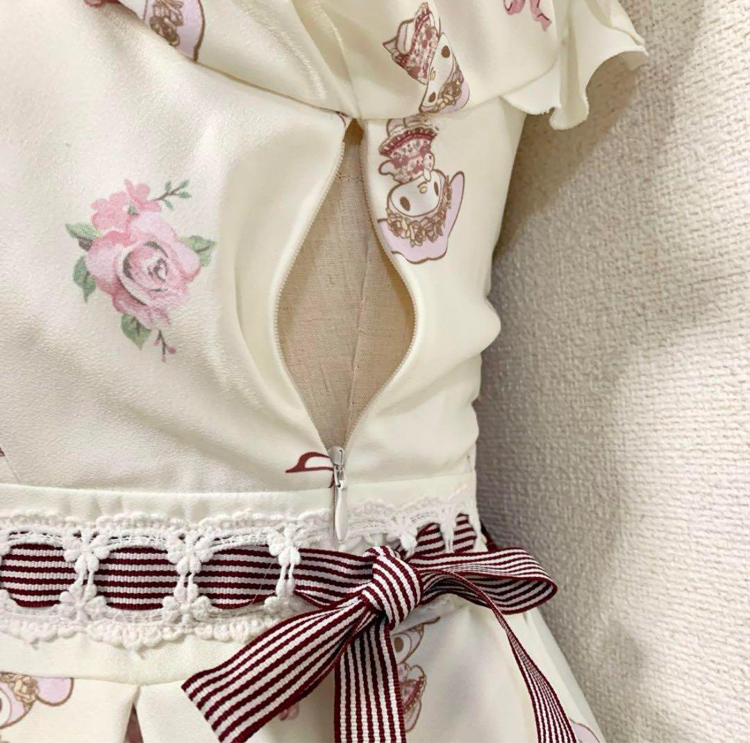希少品 LIZLISA リズメロ マイメロ コラボ ワンピース ピアノ柄 半袖