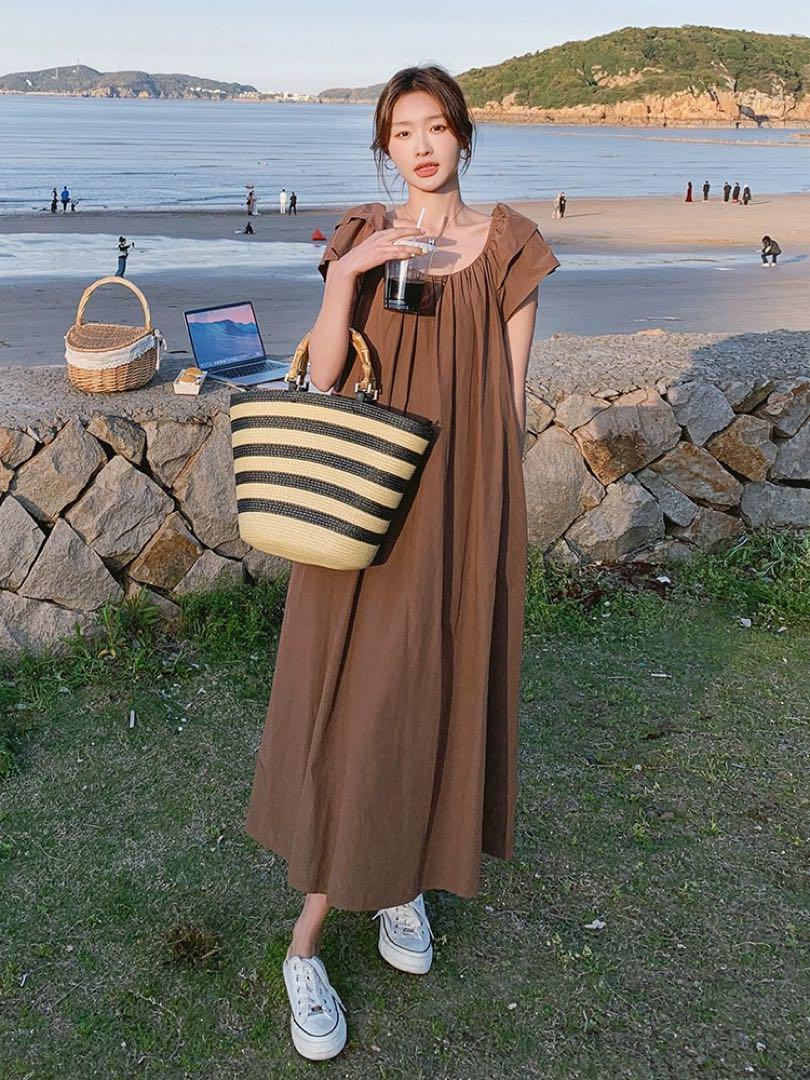 お出かけにぴったり☆大人可愛いワンピース フリルディテール