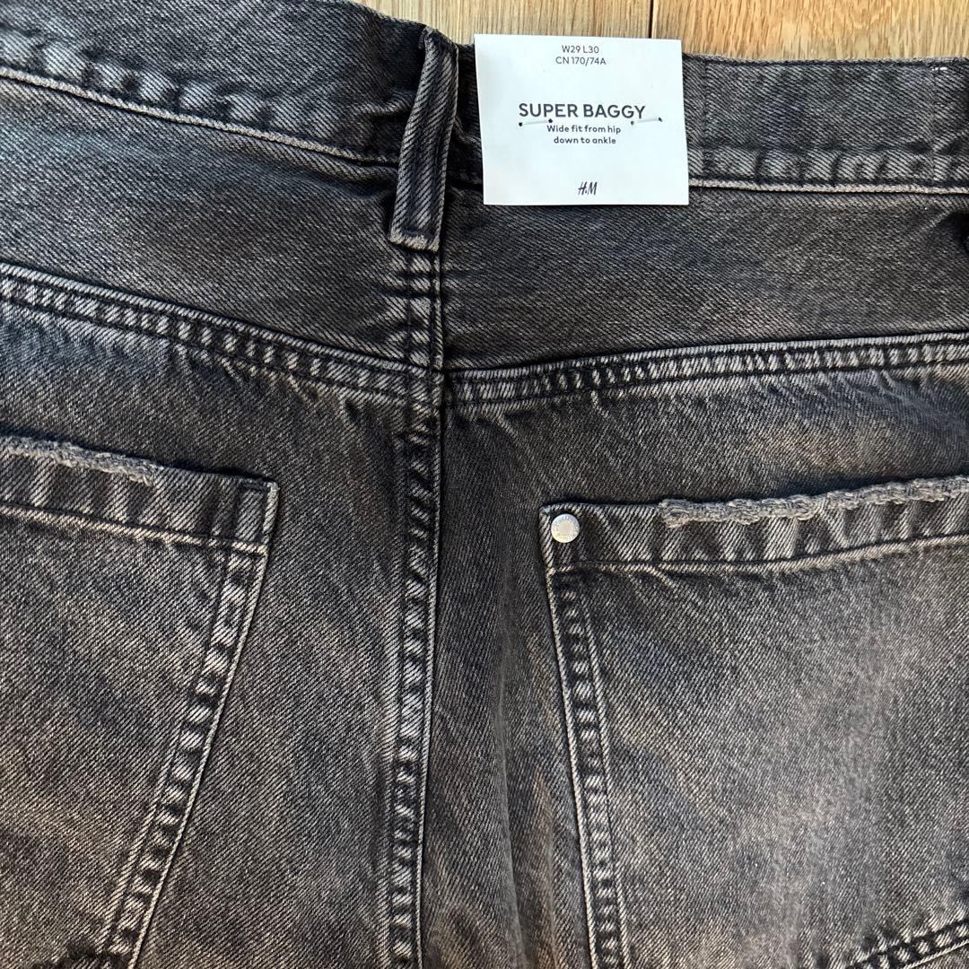タグ付き新品未使用H&MスーパーバギーデニムSUPER BAGGY 29/30