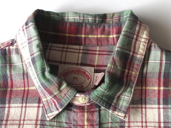 Brooks Brothers チンスト付 コットン チェックシャツ M