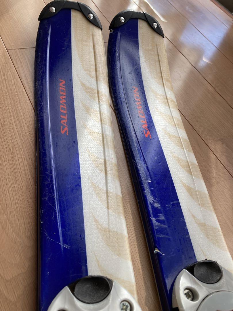 中古】サロモン ショートスキー 98cm リーシュコード付スキー