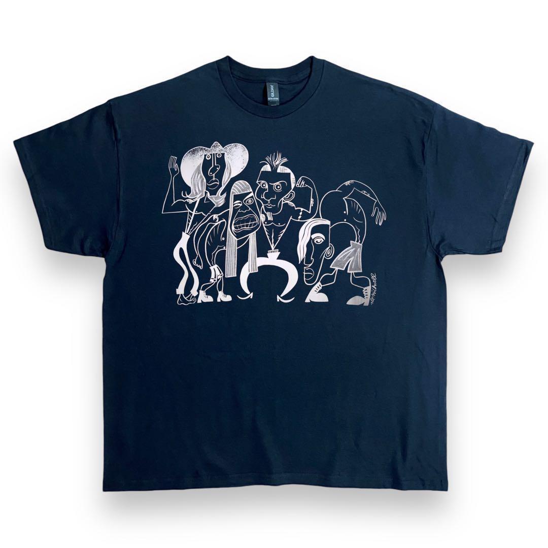 RED HOT CHILI PEPPERS ピカソ Tシャツ 黒 バンド,.