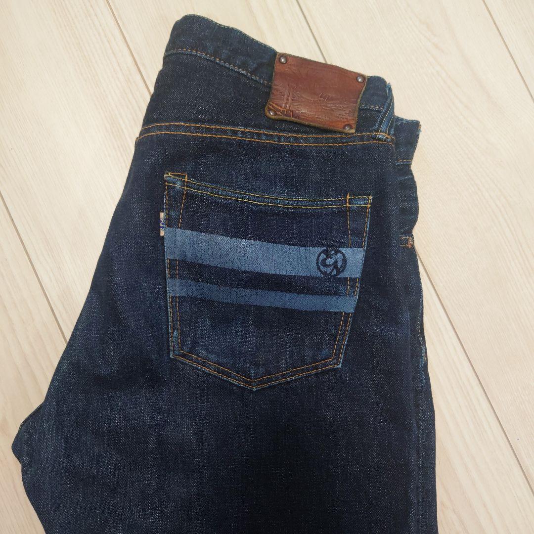 てなグッズや 桃太郎ジーンズW33セルビッチ タグ無し デニム/ジーンズ