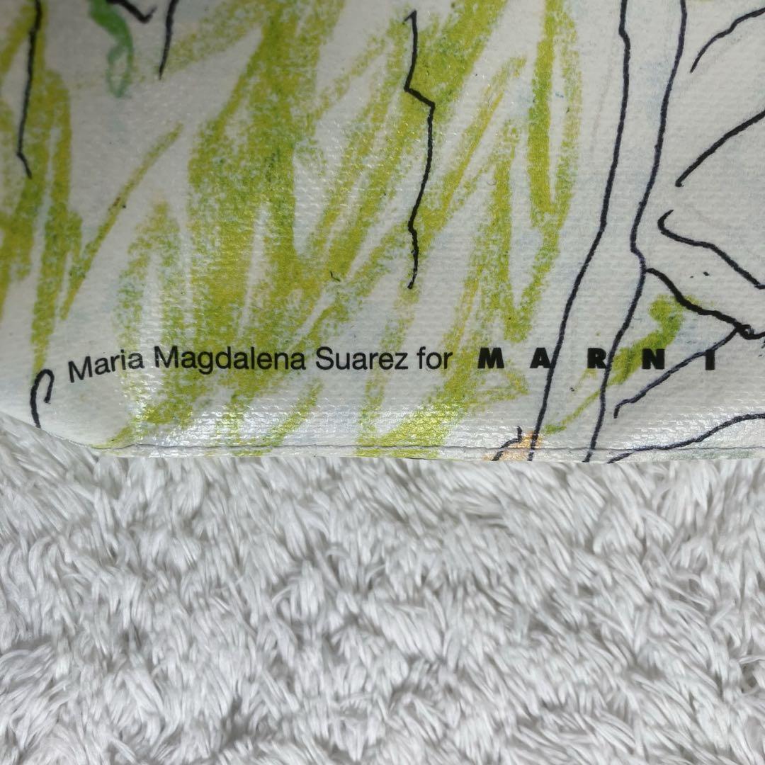 専用 MARNI コラボ プリント PVC レザートートバッグ A4収納 白