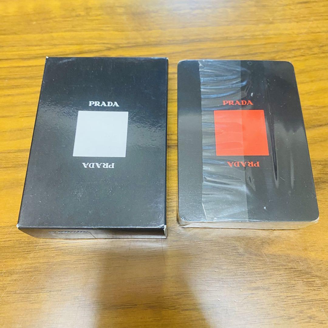 【新品未開封】PRADA プラダ トランプ 3種類セット ケース付 激レア 希少 未使用品】プラダPRADA トランプ（フィルム未開封）ノベルティ