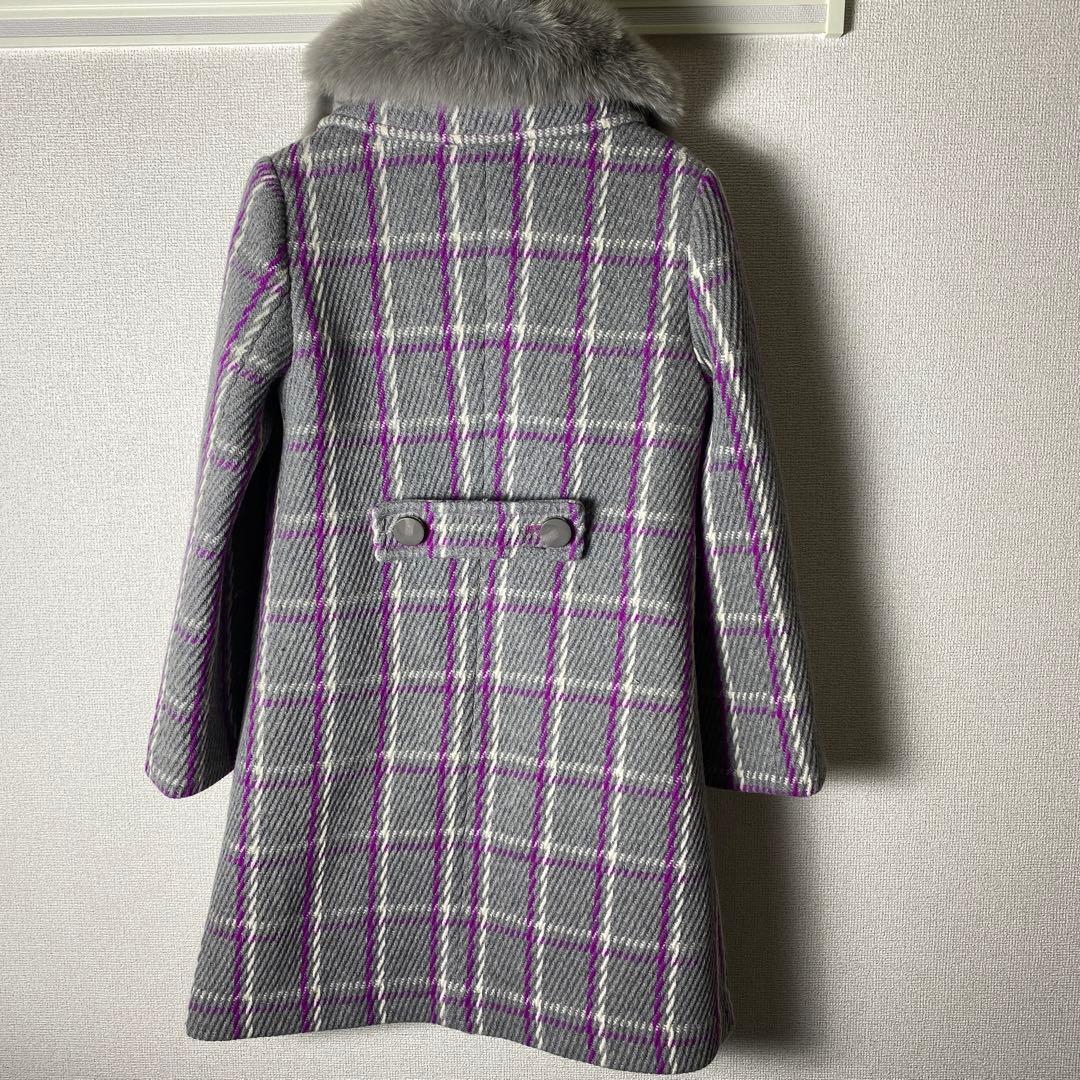 新品クイーンズコート フォックスファー付き ウールコートサイズ2