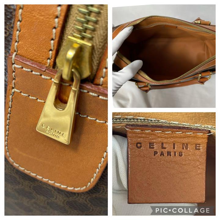 超激得 美品 CELINE セリーヌ ハンドバッグ マカダム柄 ミニボストン Mk9hW-m53557331703 最安値豊富な