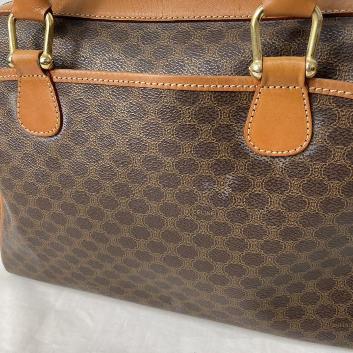 超激得 美品 CELINE セリーヌ ハンドバッグ マカダム柄 ミニボストン Mk9hW-m53557331703 最安値豊富な