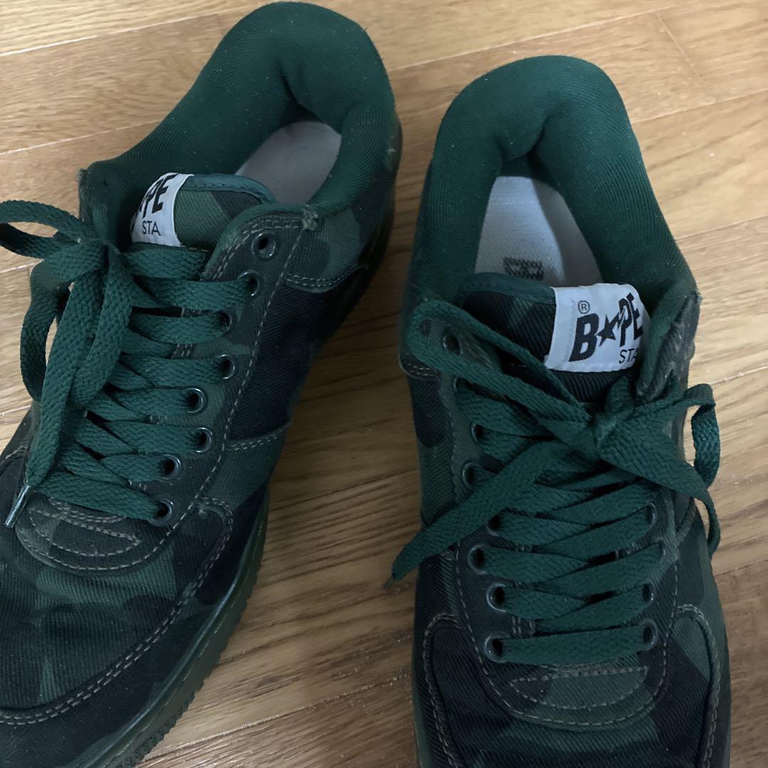 Yahoo!オークション - A BATHING APE BAPE STA 白Xグリーンカモ