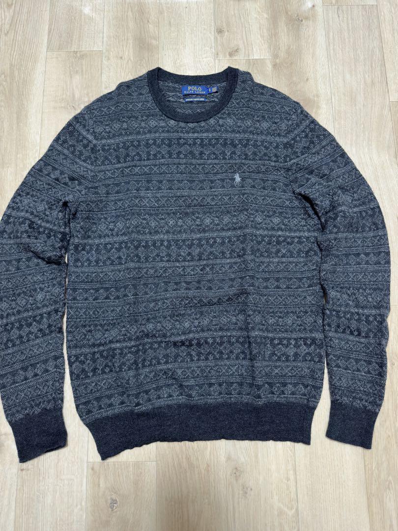 Polo Ralph Lauren メリノウール　ニット セーター 総柄 M