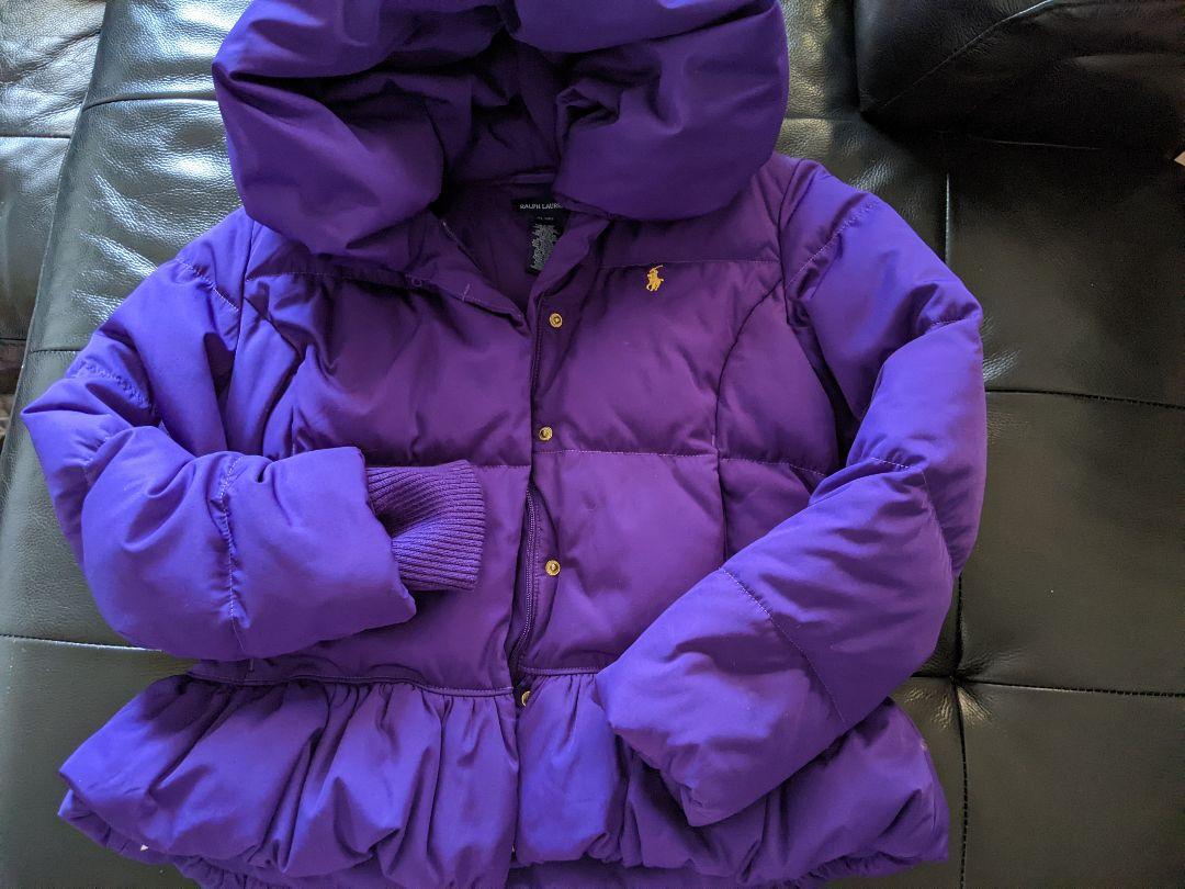 美品　ラルフローレン　キッズ　女の子　ダウン　ペプラム　　XL　160