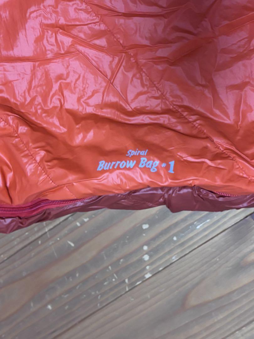 【美品】mont-bell Spiral Burrow Bag #1 オレンジ