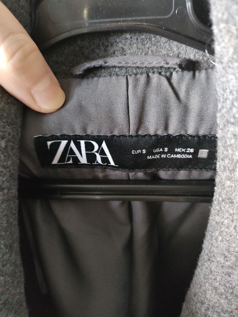 取り外し可能なフード付き ダブルカラーコート - グレー | ZARA