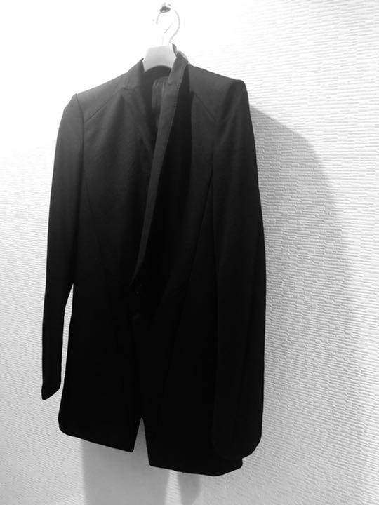 JULIUS SS15 size1 黒 BDUgp-m53569481586 ユリウス テーラードジャケット コート 通販正規品